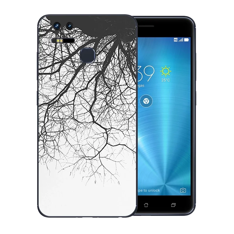 Luxury 5.5 inch For Asus Zenfone 3 Zoom ZE553KL Phone Cases Soft TPU Silicone Coque Pinky Pattern Back Cover Ze553KL Clear |