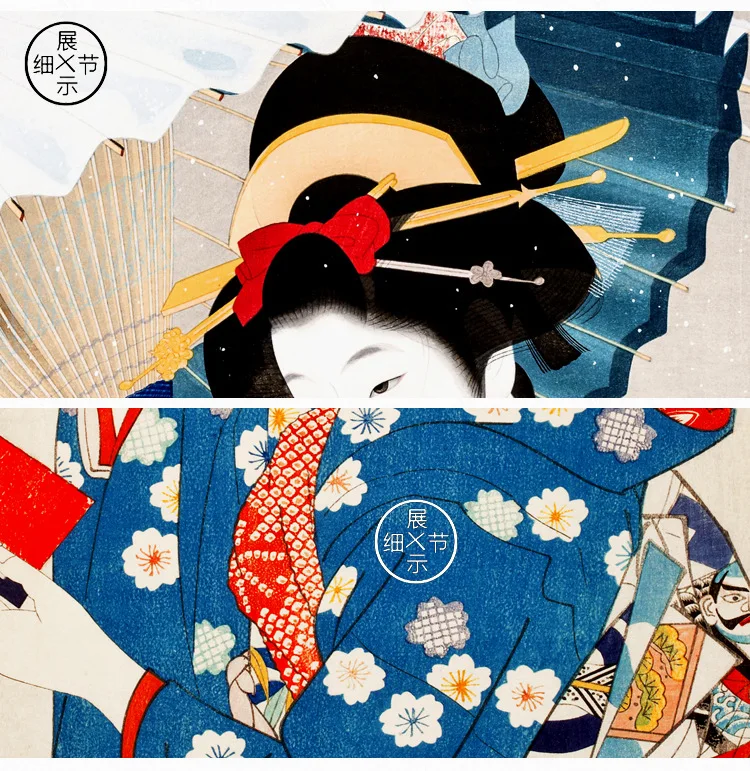 Японские Ukiyo-e Ukiyoe деревянные висячие свитки картины на холсте настенные художественные настенные картины для гостиной скандинавские украшения дома