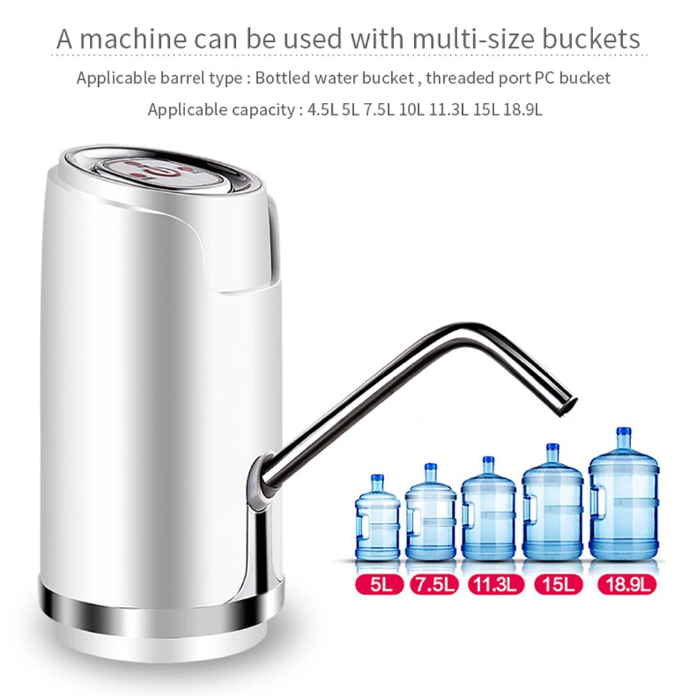 

USB cable Electric Drinking Water Pump Universal Gallon Bottled Water Dispenser Switch 600ML Quantitative Pumping Dispensador