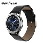 Ремешок из натуральной кожи для Samsung Gear S3 Classic Frontier Amazfit, сверхтонкий браслет из нержавеющей стали, 22 мм