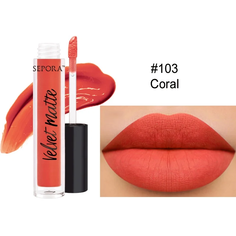 A3 Natural Liquid Lipstick Cosmetics Lips Gloss Long Lasting Lips Colors Matte Lipstick Makeup Pigment - Цвет: A3