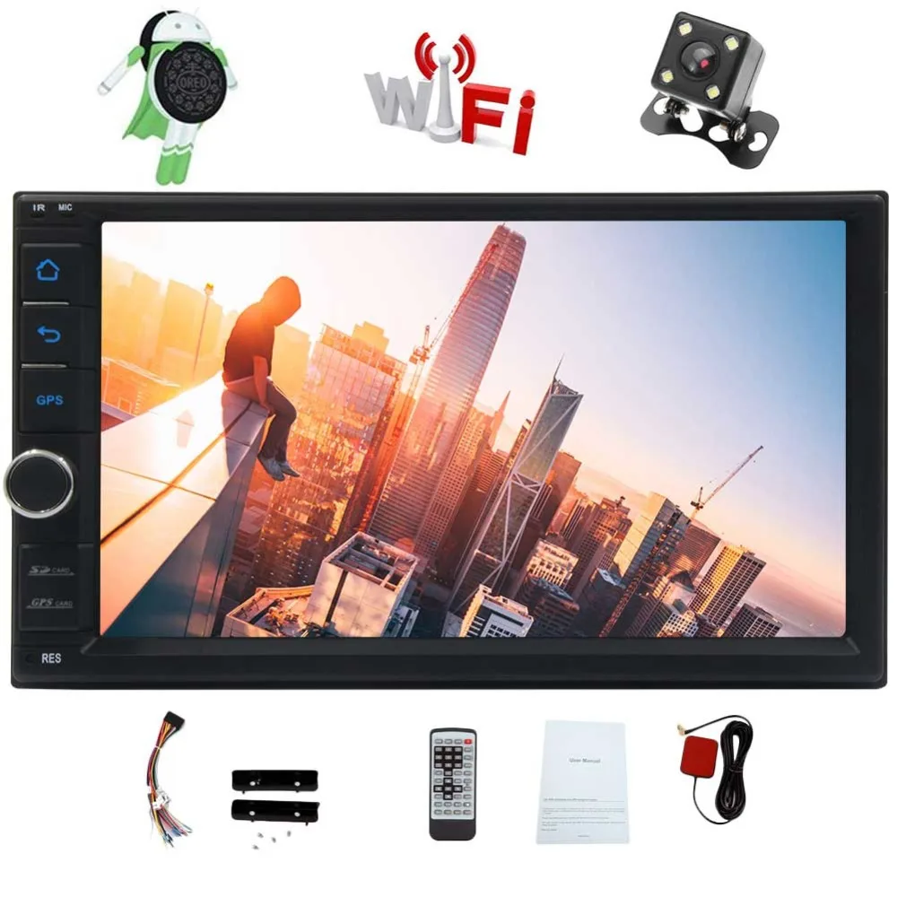 Bluetooth FM/AM RDS Mirror Link USB 3G/4G Wifi Android 8.1 OS 7 Inch 1080P HD Capacitive Touch Screen In Dash Car Radio Stereo | Автомобили