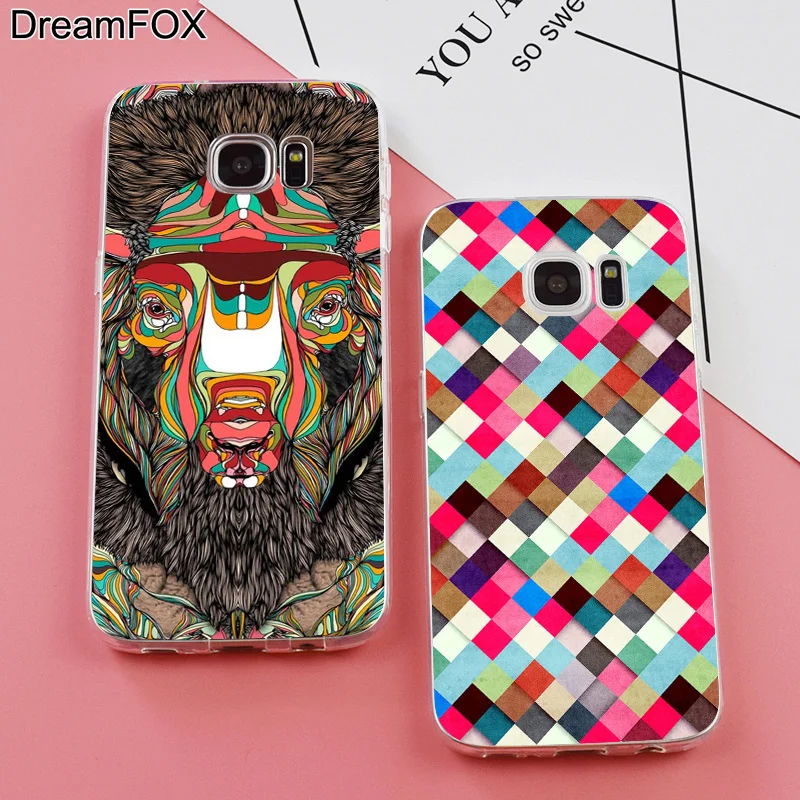 DREAMFOX K057 Мягкий ТПУ силиконовый чехол для samsung Galaxy Note S 6 7 8 9 Edge Plus Grand Prime |
