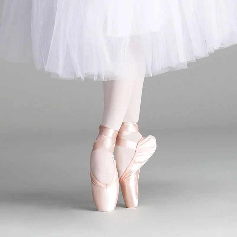 Ladies Satin Ballet Shoes Professional Ballet Pointe Shoes Girls Women With Free Shoe Bags