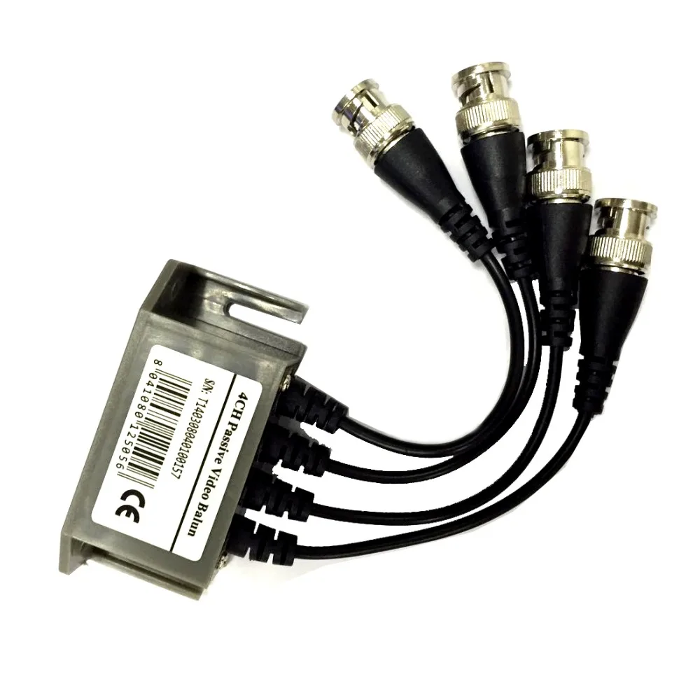 4CH HD пассивный видео компенсационный трансивер BNC к UTP RJ45 CCTV через витые пары