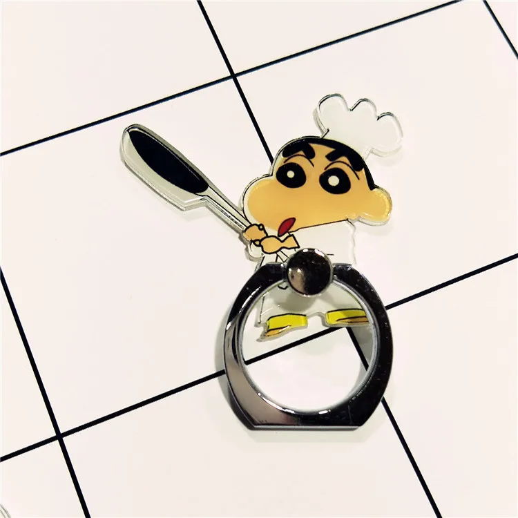 dd Chi-bi Maruko Crayon Shin-chan антиосеннее металлическое кольцо на палец для мобильного телефона с поддержкой фигурной игрушки - Цвет: dd