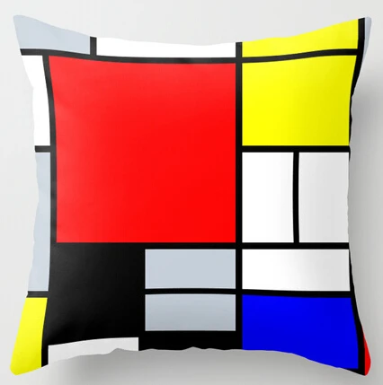 Горячая распродажа! уникальная роскошная квадратная наволочка Mondrian Piet с принтом
