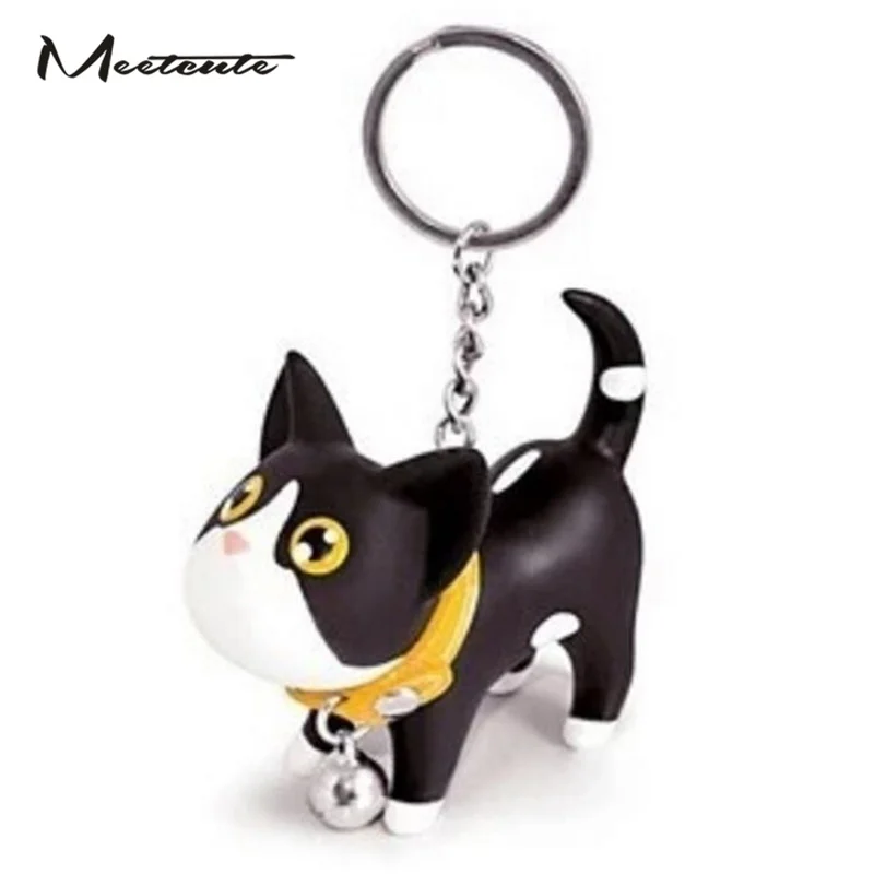 Meetcute милые Мультяшные куклы 3D кошка Кейт брелок для ключей женский автомобиля
