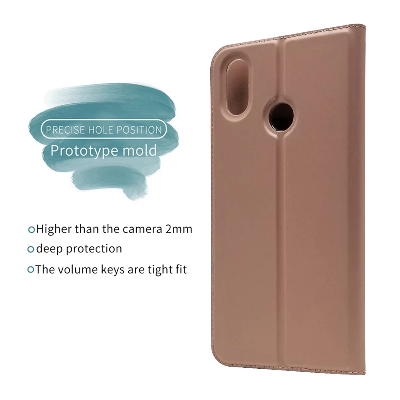 Чехол-книжка для Xiaomi Mi Max 3 из искусственной кожи с откидной крышкой и бумажником
