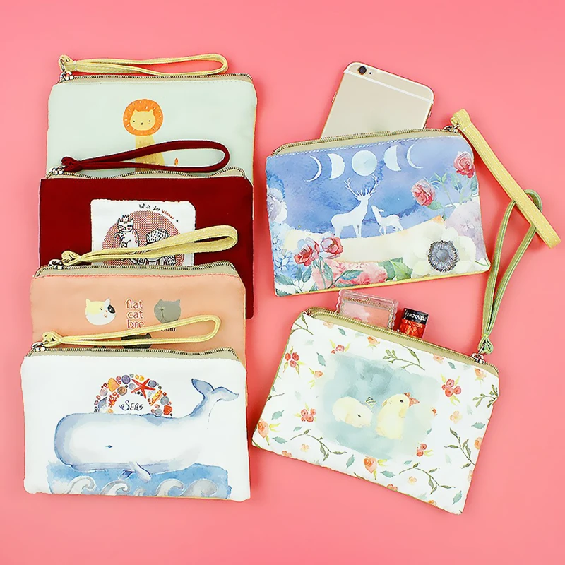 Fashion 1PC New High Quality Canvas Cartoon For Phones Coins Day Clutches Coin Purses Storage Bags Home Organization | Дом и сад
