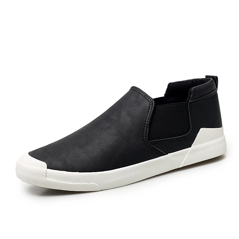 2018 New Men Casual Set Of Feet Shoes Leather Autumn Brand Mens Males Flats Slip Breathable Solid Color Lx5 | Обувь