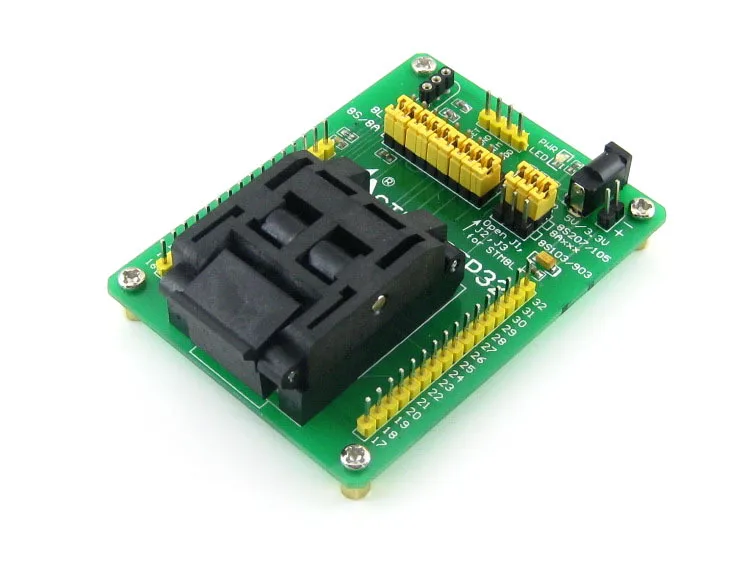 Тестирование ИС Yamaichi и сгорание розетки с простой платой особенно для микроконтроллера STM8 в посылка вке QFP32