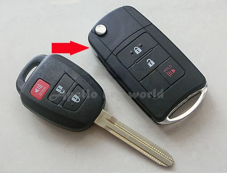2 + 1 кнопочный модифицированный складной чехол для Toyota Corolla Camry Reiz New Vios Crown RAV4