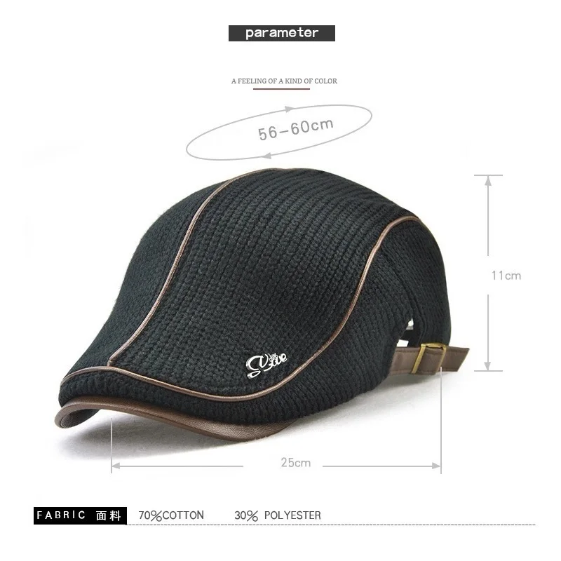 Осенне зимний вязаный крючком берет JAMONT для мужчин и женщин утепленная шерстяная