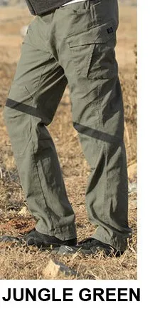 Jungle Green ROCOTACTICAL мужские высококачественные тактические брюки с несколькими карманами, свободные военные брюки-карго, походные брюки для кемпинга - Цвет: Jungle Green