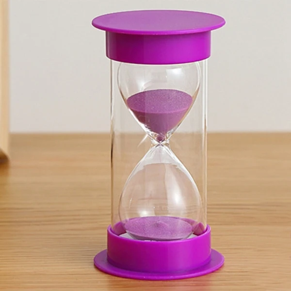 Песочные часы 5/10/30/60 минут детские пластиковые песочные с кристаллами таймер
