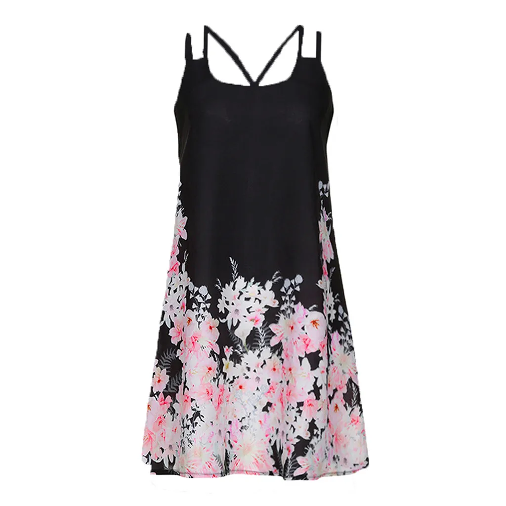 Платье 2019 модное винтажное Бохо женское летнее пляжное Короткое мини-платье без