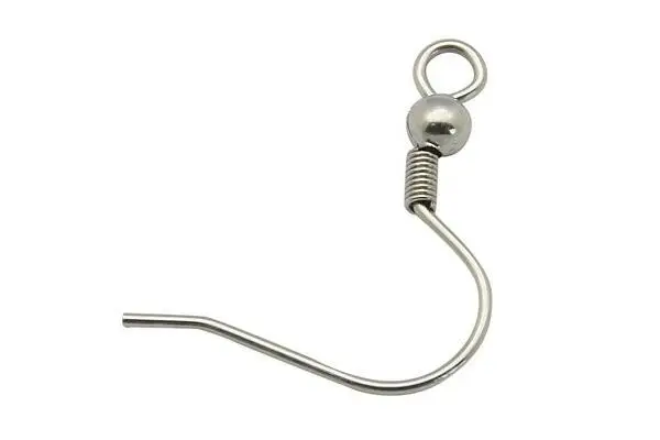 Высокое качество 100 шт./лот нержавеющая сталь 316l серьги крючок для ушей застежка с