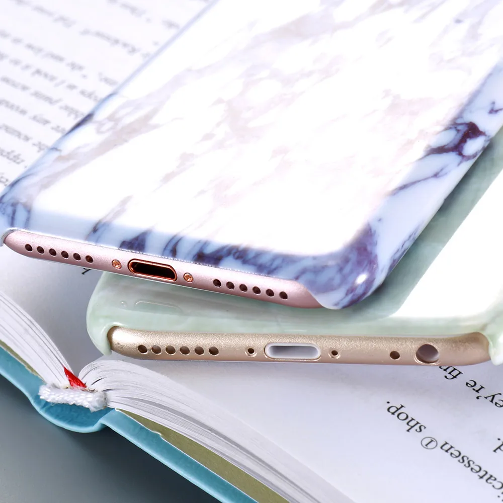KISSCASE мраморный простой чехол для iPhone 6 6s Plus 5 5S SE ультра тонкий телефона 6S se Coque Capinha