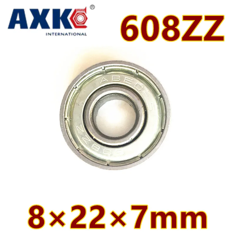 2021 Axk 608 Бесплатная доставка 608zz 608z подшипник Abec7 8x22x7 мм 8*22*7 миниатюрный Zz длинная
