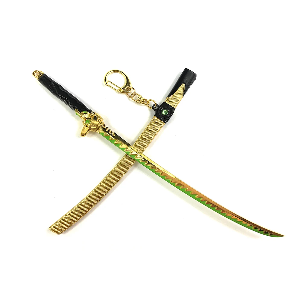 Bsarai OW Oni Blackwatch Sentai Bedouin young Genji 22 см/8," Игрушечный Меч Модель брелок кольцо - Цвет: Classic Golden