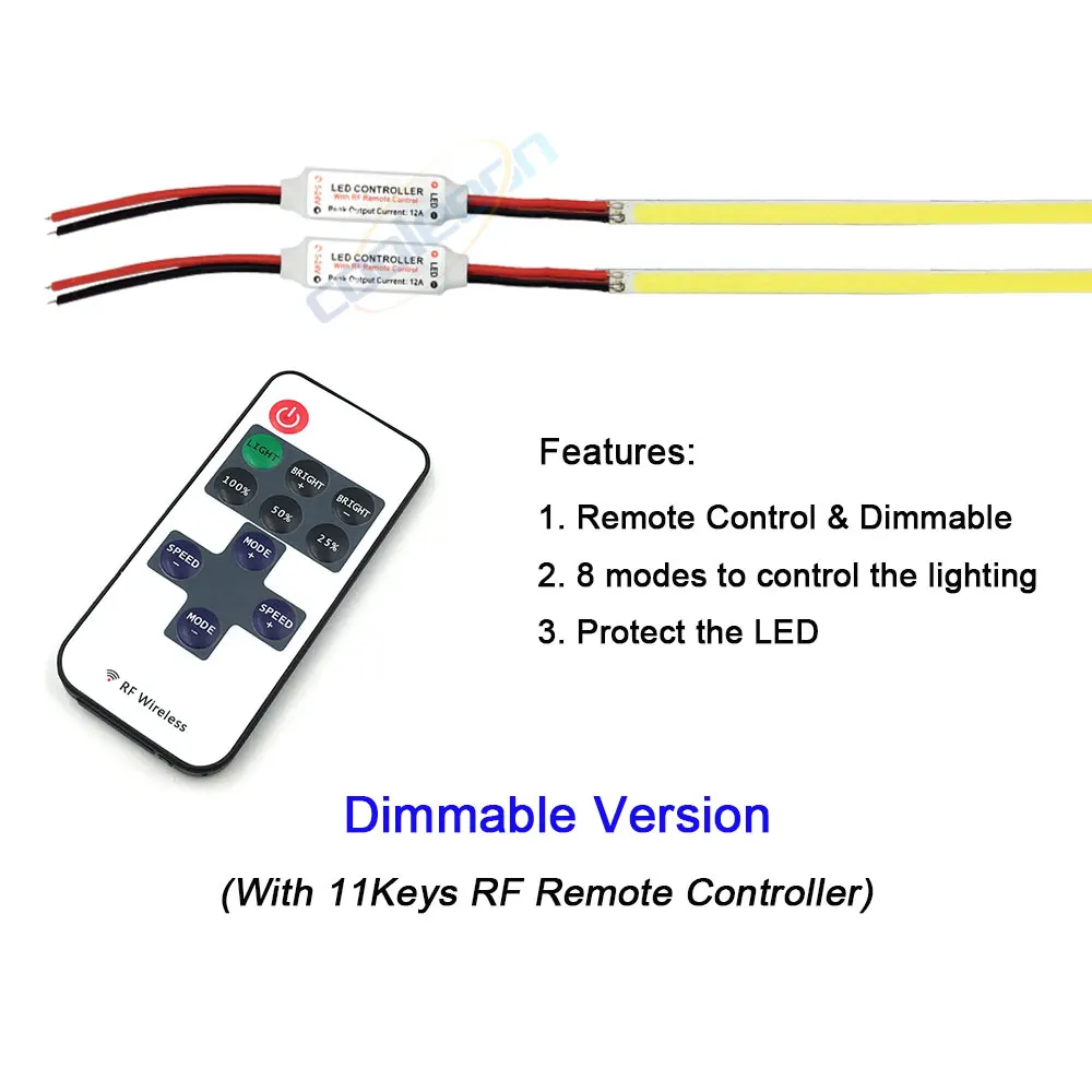 COB WITH CONTROLLER 10 шт. DC12V светодиодный светильник светодиодные ленты COB лампы 60 см 50 см, 40 см, 30 см 20 см 12V светодиодный бар светильник s теплый холодный день белые лампы для DIY светильник Инж - Испускаемый цвет: COB WITH CONTROLLER