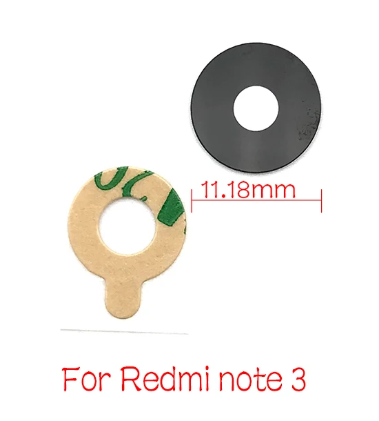 Redmi Note 3 2 шт./лот, для Xiaomi Redmi Note 5 4 4X 4A 3 3S 2 задняя камера стекло объектив с клеем запасные части - Цвет: Redmi Note 3