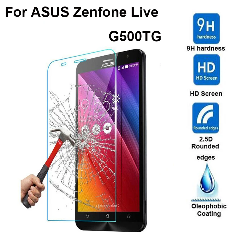 Высококачественное закаленное стекло для Asus Zenfone Live G500TG Защитная пленка G 500TG