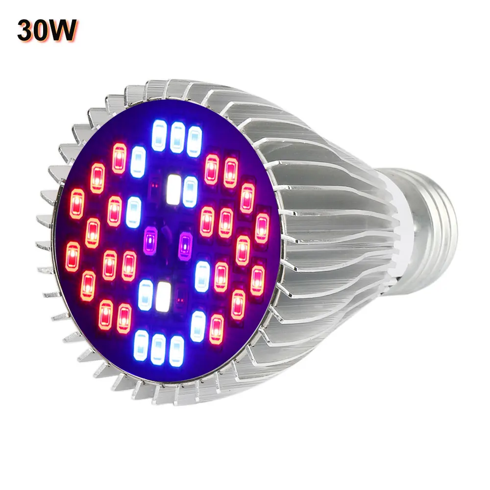 Светодиодные лампы E27 для выращивания растений полного спектра 18 Вт 28 30 50 80