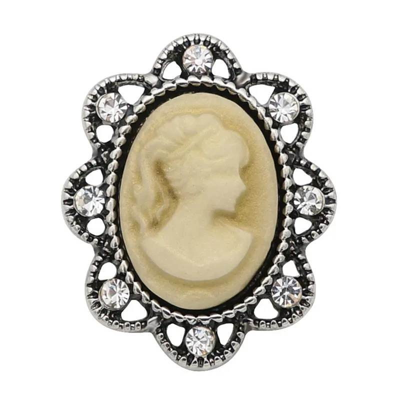 Модные красивые элегантные Овальные винтажные женские 22 мм металлические кнопки