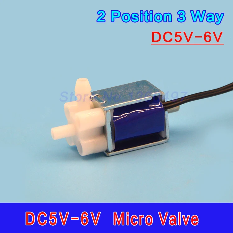 DC5V-6V Mini Micro электромагнитный клапан нормально закрытый для воздушного газа
