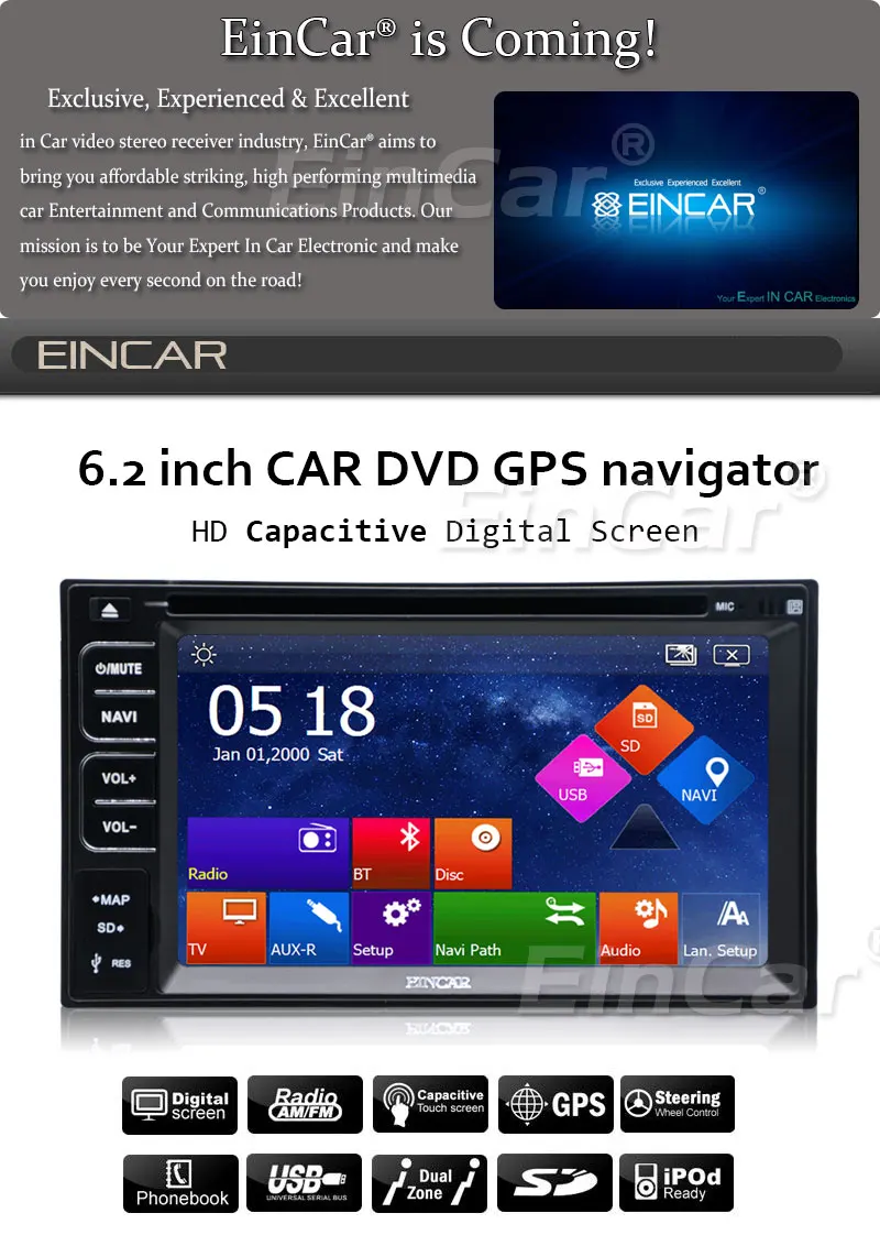 ПК 2 Din навигатор MP4 Сенсорный экран MP3 стерео емкостный сенсорный Авторадио USB