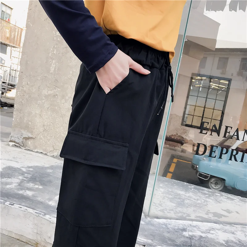 baggy pants women summer 2019 fashionable harem streetwear sweatpants trousers packet letter black lady punk tumblr pantalones | Женская