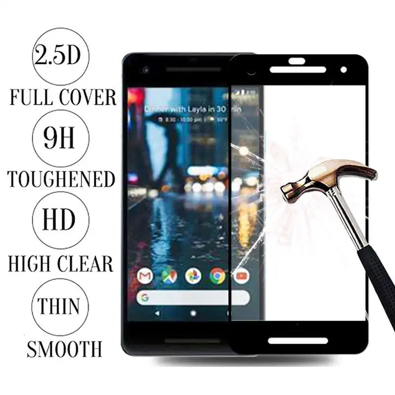 Закаленное стекло 9H с полным покрытием для Google Pixel 2 2XL 3 3XL Защитная пленка экрана XL