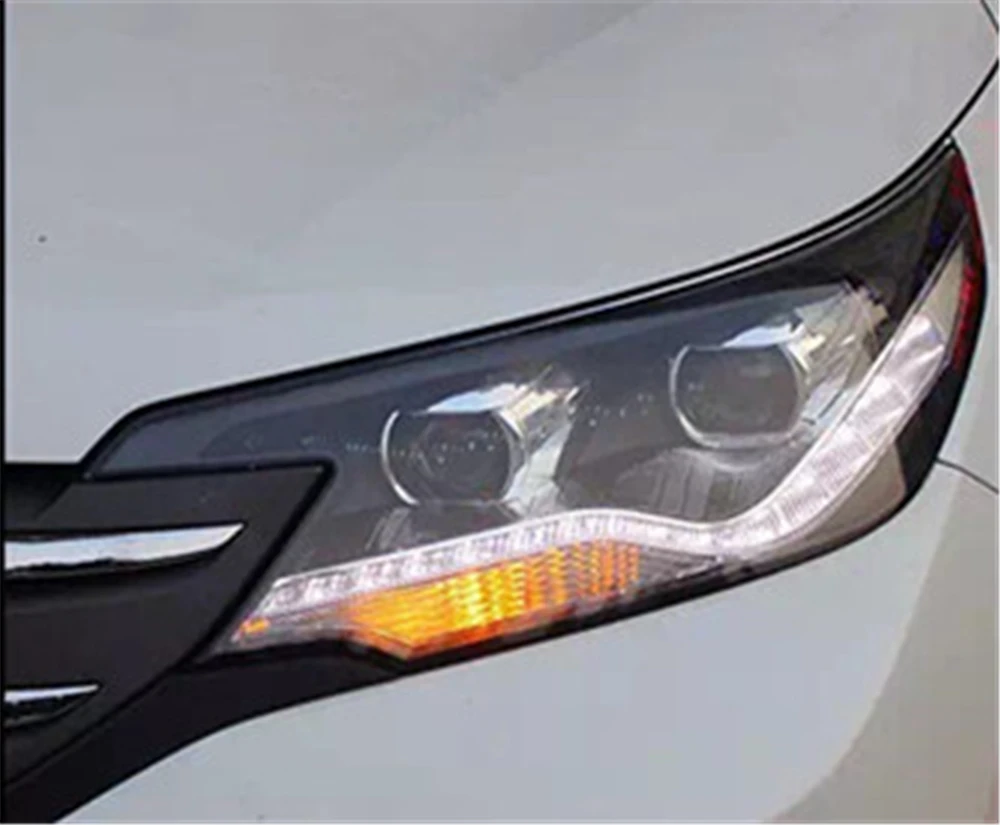 Стайлинг автомобиля фары для Honda crv 2012 2013 светодиодный фонарь для CRV головной лампы светодиодный дневной ходовой свет DRL Биксеноновые HID