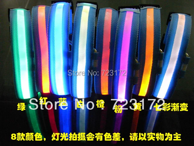 20 шт./лот синий нейлона многоцветный из светодиодов безопасности мигающий