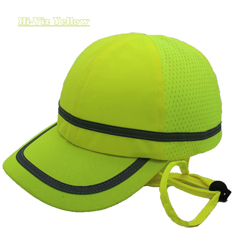 Hi-Viz Yellow Летняя Рабочая безопасность Hi-Viz Bump Кепка, шлем, бейсбольная кепка, Стильная защитная жесткая шапка для работы, Фабричный магазин, защита головы для переноски - Цвет: Hi-Viz Yellow