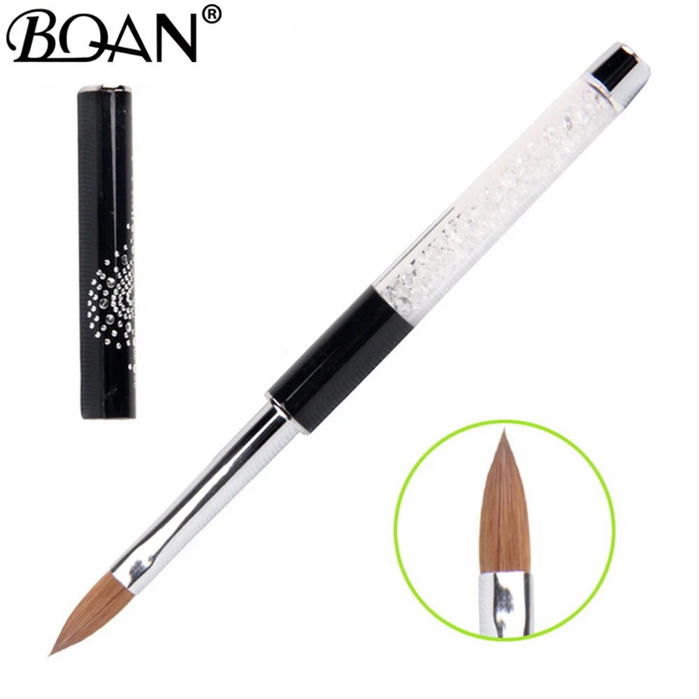 BQAN 10 шт. #8 #10 #12 кристальная Стразы ручка черная чистая колонская акриловая щетка