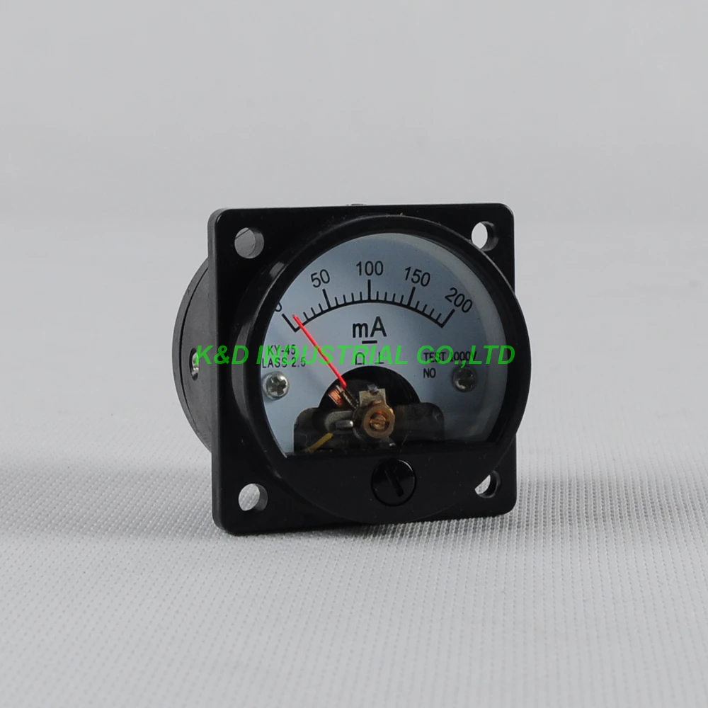 

1pc Current 200MA Panel Meter Gauge Black with back light fr 300B 211 Tube Amp