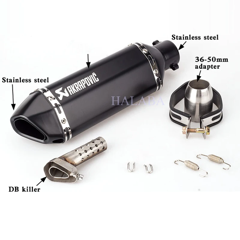 36-51 мм Akrapovic глушитель выхлопной трубы мотоцикла подвижный дБ убийца для Бенелли