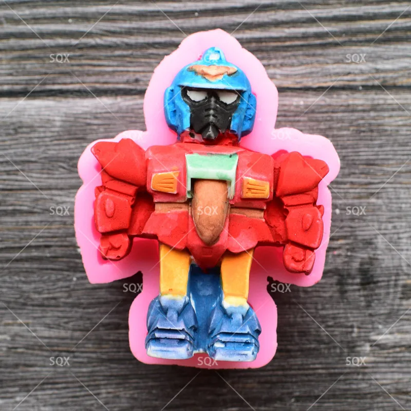 3D Робот Форма помадка торт выпечки формы силиконовые украшения инструменты