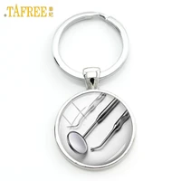 tafree oral hygienist gift dentist medical equipment keychain fashion simple style doctor charms key chain ring jewelry kc156