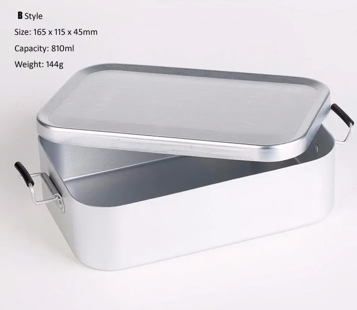 Outdoor Lunch Box Camping Cookware Set Picnic Pot Dinner Cooking Cooker Mess Tin Aluminum | Спорт и развлечения