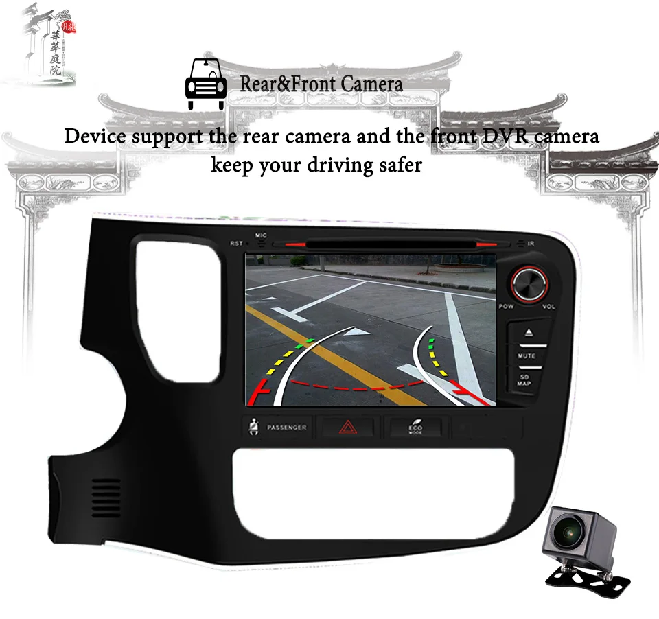 2Din 8 &quot1024x600 Octa ore 4 ГБ/64 ГБ Android 9 0 PC Автомобильный DVD GPS для Mitsubishi Outlander с стерео радио