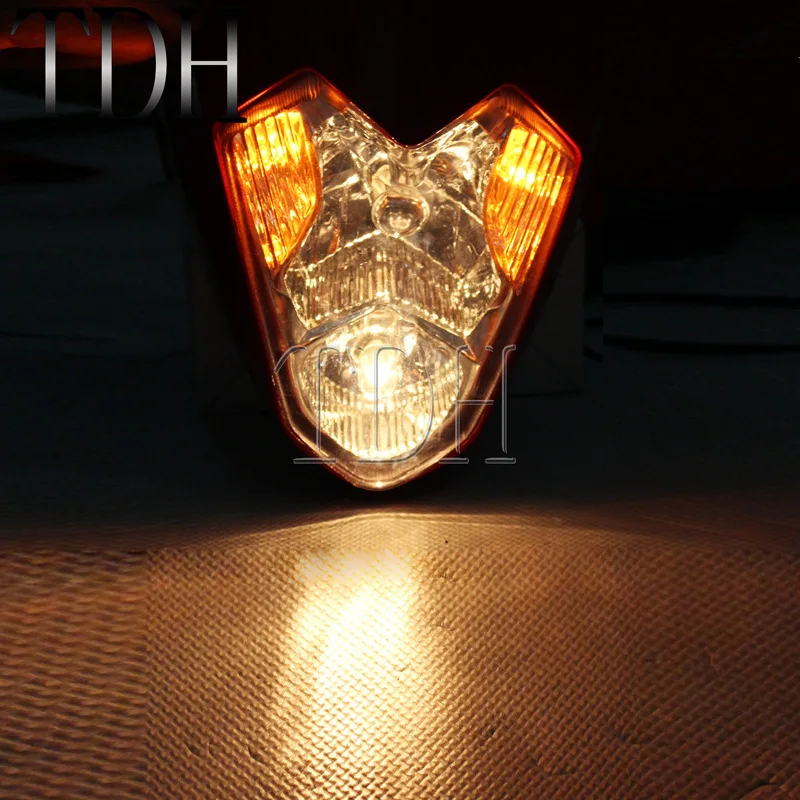 Универсальный 12В 10 Вт Dual Sport Enduro головной светильник фара мотоцикла сборки для