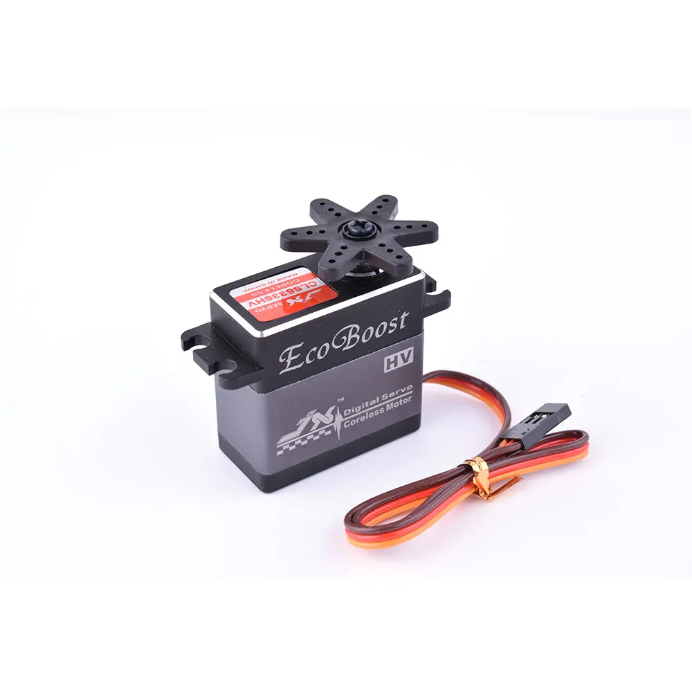 JX CLS6336HV 35 кг 7,4 V Высокая Напряжение высокий крутящий момент металлический Шестерни цифровой без сердечника Servo Для 1/8 RC машинок с дистанционным управлением 2000 мм самолета