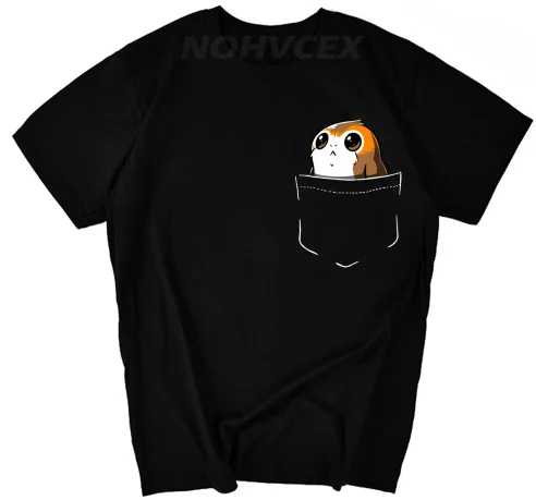 Футболка Star Wars мужские/женские хлопковые футболки с короткими рукавами - Цвет: Черный