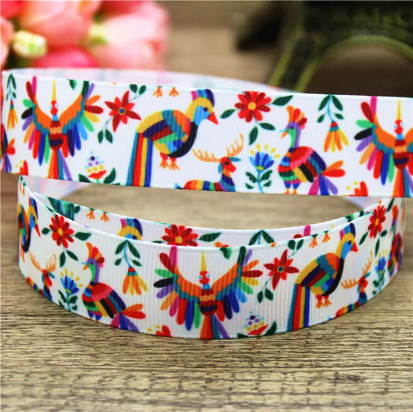 

DHK 7/8'' Free shipping mexico skull printed grosgrain ribbon Accessory hairbow headwear DIY 22mm B1589