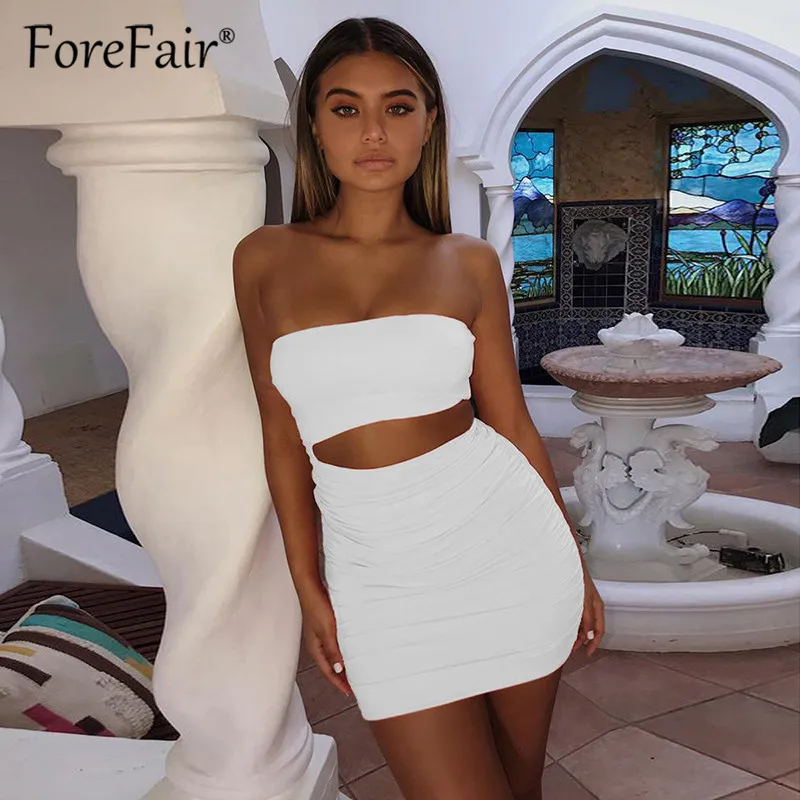 Женское облегающее мини платье Forefair черное красное без рукавов бретелек с