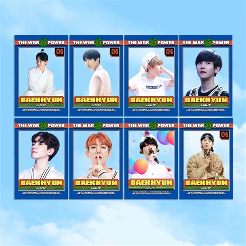 Youpop KPOP EXO BAEKHYUN CHANYEOL SEHUN альбом, прозрачная Фотокарта, хип-хоп ПВХ карты, самодельная ЛОМО карта, Фотокарта XK509